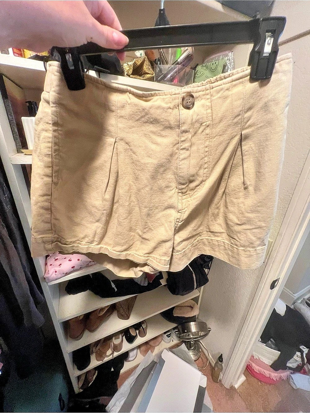 Aeropostale High Waist Shorts in Tan Size Medium